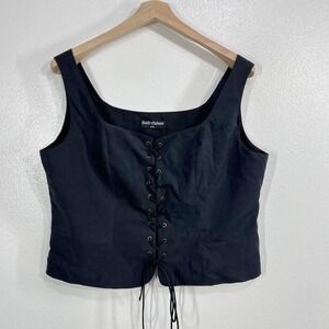 Scarlet Darkness Renaissance Size Corset Vest 2XL Black Lace-Up Goth Steampunk